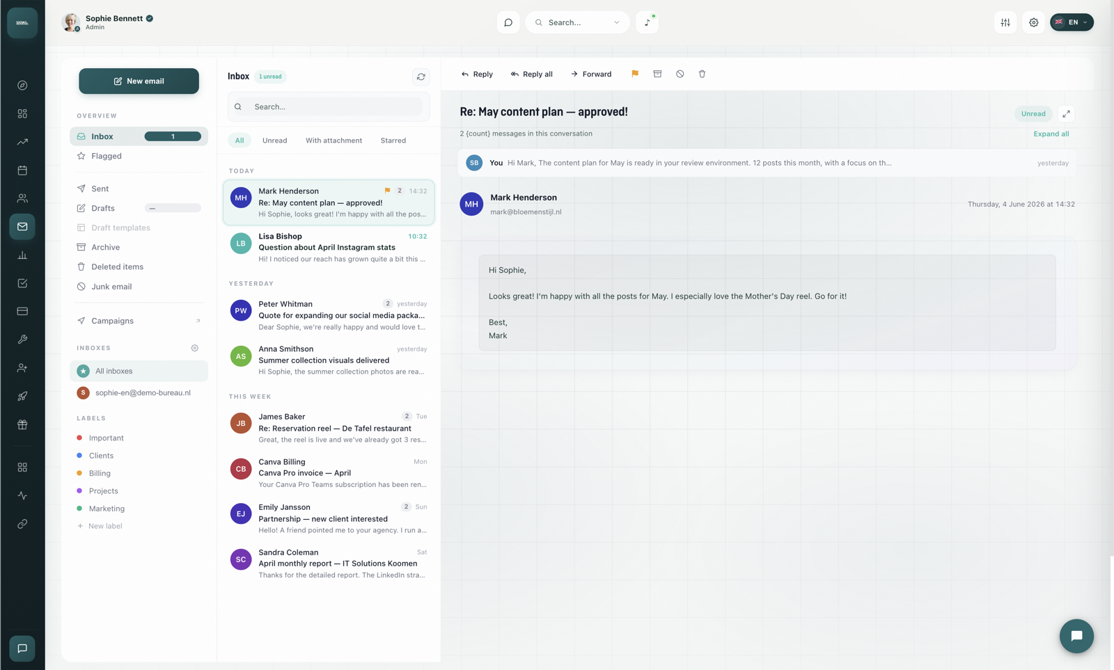 Unified inbox