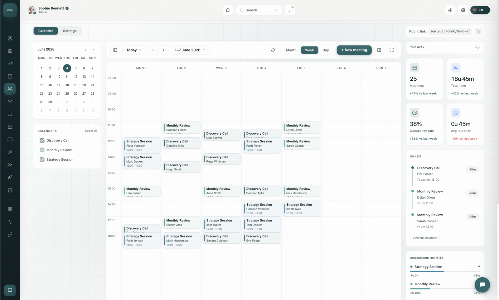 Meetings calendar