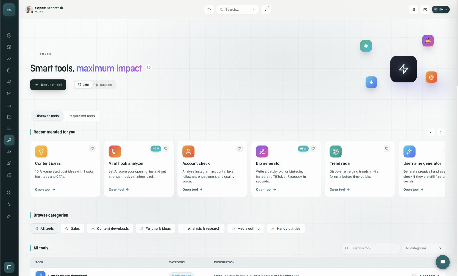 Tools suite